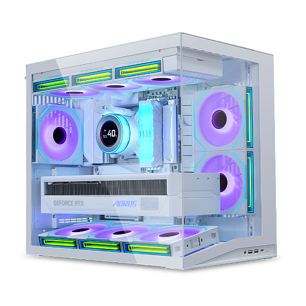 Gabinete Gamer Lian Li Mid Tower Dynamic Mini V2 Branco