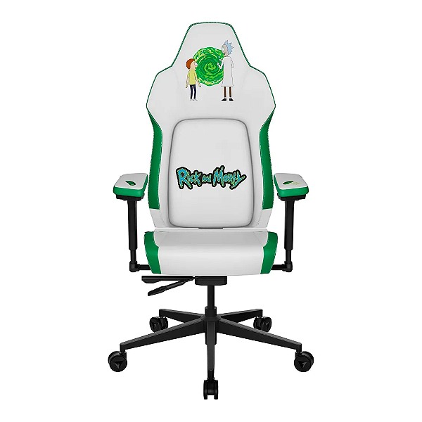 Cadeira Gamer ThunderX3 Core Smart Rick e Morty Branco e Verde