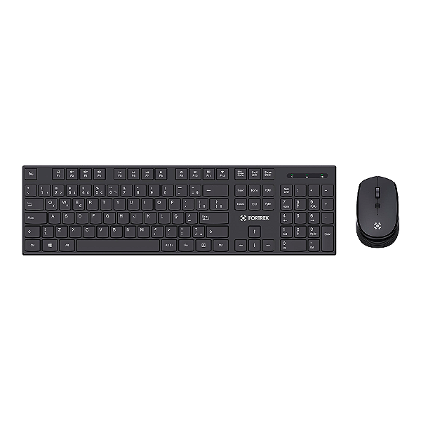 Kit Mouse e Teclado Office Sem Fio Fortrek CW11 Preto