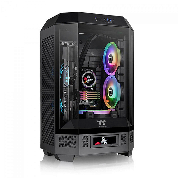 Gabinete Gamer Thermaltake The Tower 300 Micro ATX 2 Fans Preto