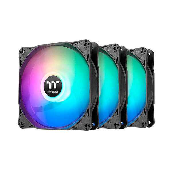 Kit 3 Fans Thermaltake LE120 ARGB CL-F204-PL12SW-A Preto