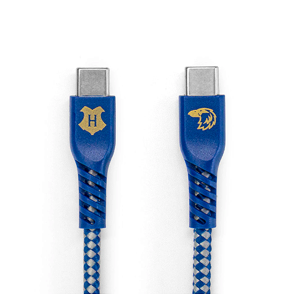 Cabo de Carregamento Harry Potter Corvinal USB-C para USB-C Azul