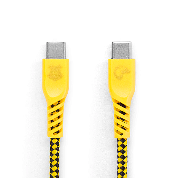Cabo de Carregamento Harry Potter Lufa-Lufa USB-C para USB-C Amarelo