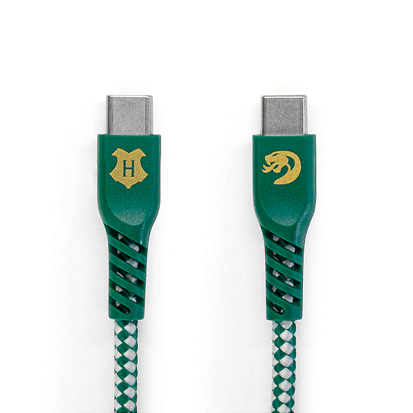 Cabo de Carregamento Harry Potter Sonserina USB-C para USB-C Verde