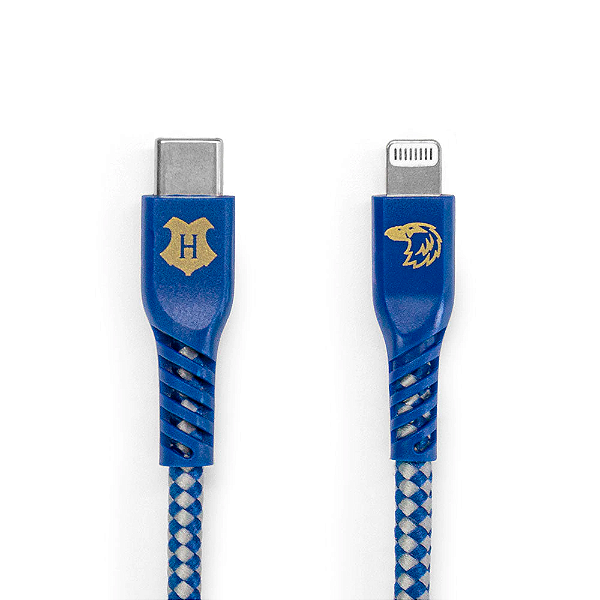 Cabo de Carregamento Harry Potter Corvinal Lightning para USB-C Azul