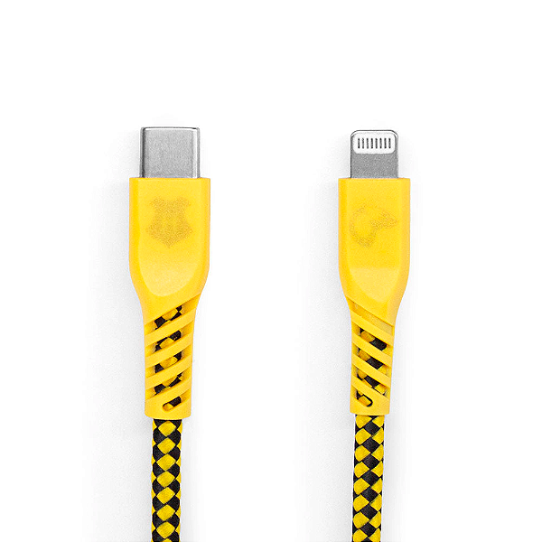 Cabo de Carregamento Harry Potter Lufa-Lufa Lightning para USB-C Amarelo