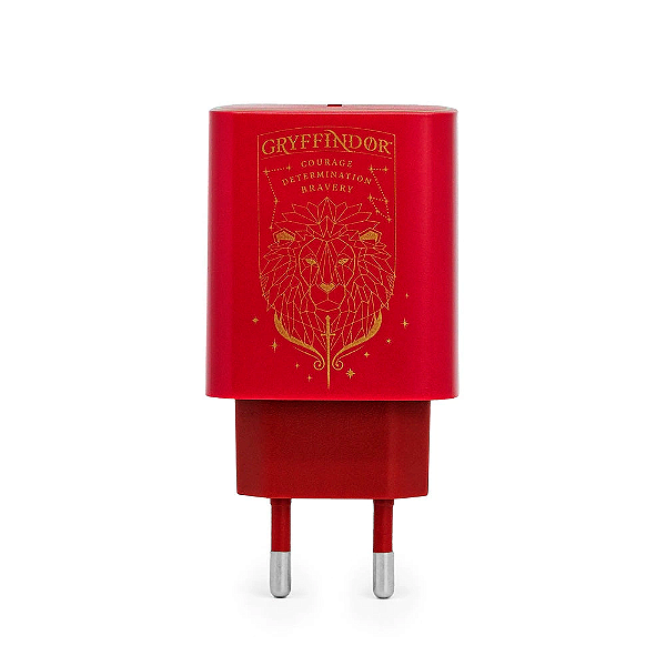 Fonte de Carregador Harry Potter Grifinória USB-C 33W Vermelho