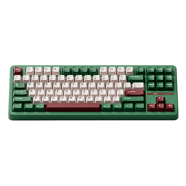 Teclado Mecânico Akko TAC87 Tri Mode RGB Matcha Red Bean Verde