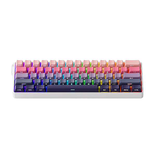 Teclado Magnético Gamer Monsgeek Fun60 Ultra Phantom Pink RGB