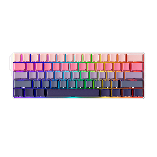 Teclado Magnético Gamer Monsgeek Fun60 Ultra Phantom Pink RGB