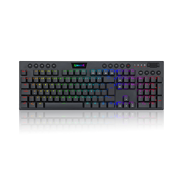 Teclado Mecânico Gamer Redragon Horus ARGB Low Profile Preto