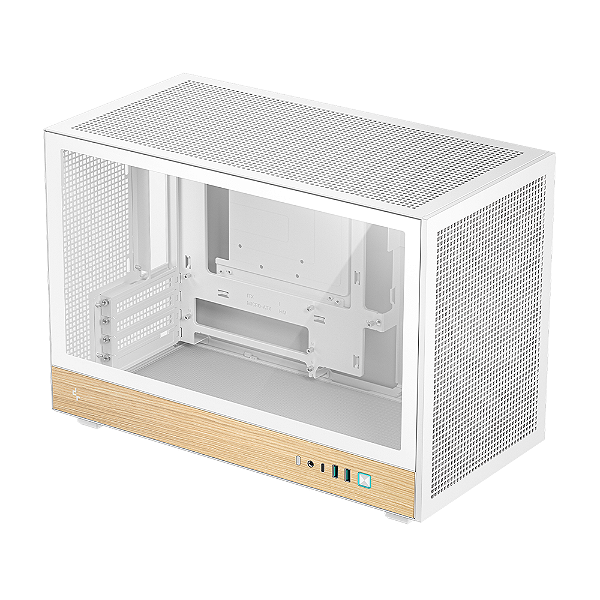 Gabinete Gamer DeepCool CH260 Wood Micro-ATX Sem Fans Branco