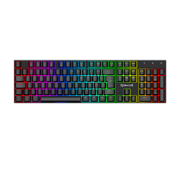 Teclado Magnético Gamer Redragon Dharma Full Size RGB Preto