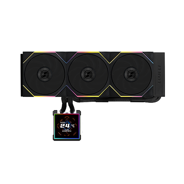 Water Cooler Gamer Lian Li Hydroshift II 360TL Com Tela LCD Preto