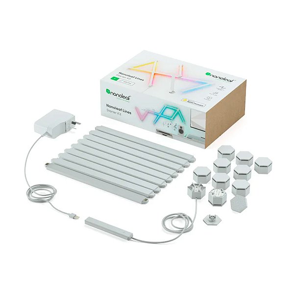 Nanoleaf Lines Com 9 Peças WiFi Smart RGBW NL59-K-0017LW-9PK