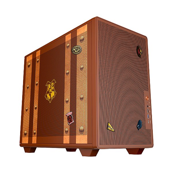 Gabinete Gamer Redragon Harry Potter Magic Trunk HP-945 Sem Fans Marrom