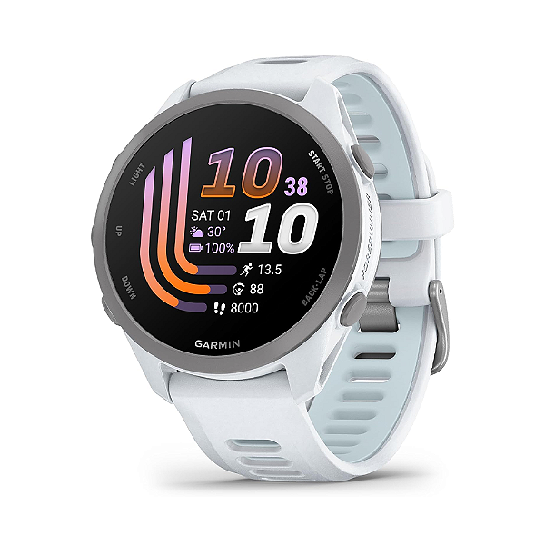 Relógio Smartwatch Garmin Forerunner 170 Music e GPS Tela AMOLED Branco e Cinza