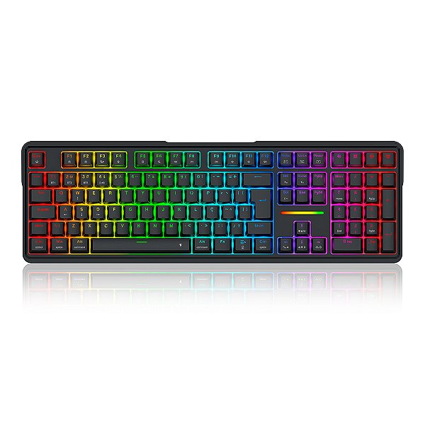 Teclado Mecânico Gamer Redragon Antonium Pro RGB Full Size Preto
