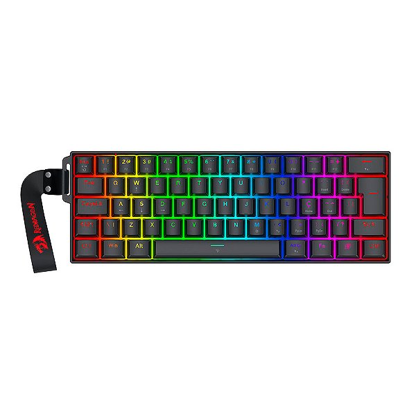 Teclado Redragon Magnetico Fizz RGB Switch AmberMag Linear Preto