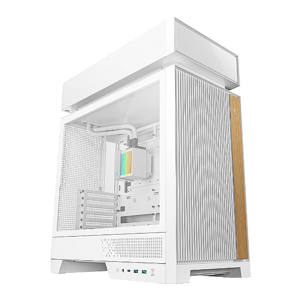 Gabinete Gamer DeepCool CL6600 Mid Tower ATX Com Water Cooler e Fans Branco