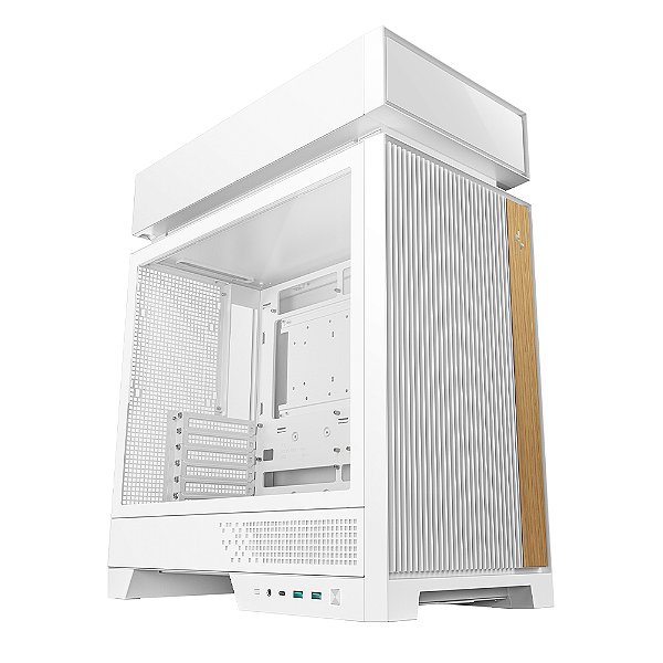 Gabinete Gamer DeepCool CL660 Mid Tower ATX Com Fans ARGB Madeira Branco