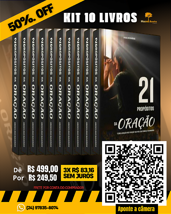 KIT 10 LIVROS "21 PROPÓSITOS DA ORAÇÃO"