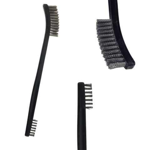 Escova ponta dupla nylon para limpeza instrumentais