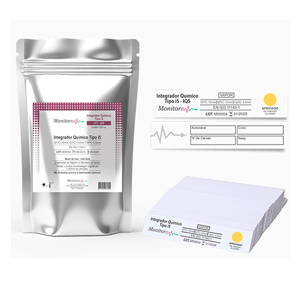 Integrador Químico Tipo 5 Monitore para Esterilização a Vapor - Monitore