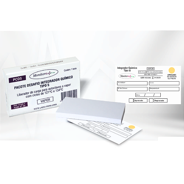 Pacote Teste Desafio com Integrador Químico Tipo 5 Vapor