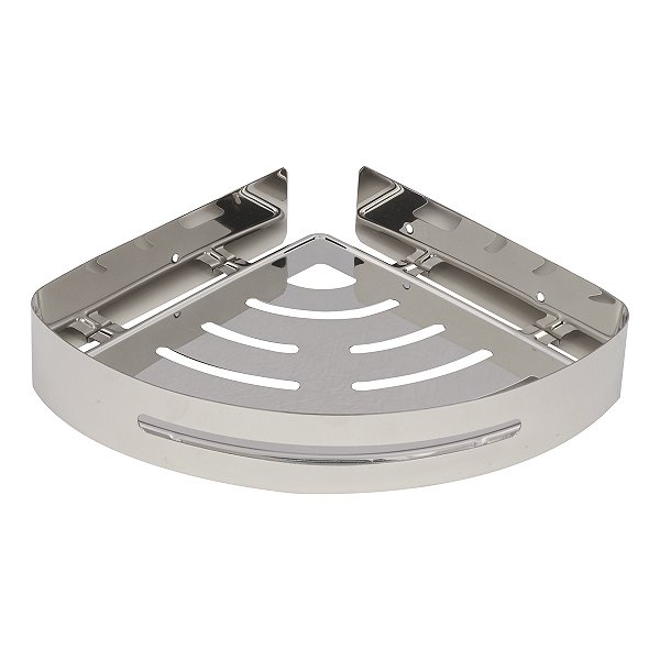 Suporte shampoo de canto parede banheiro Aço inox Cromado