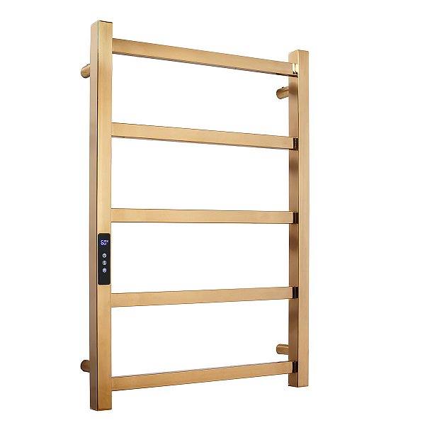 Toalheiro Elétrico Aço Inox Térmico Display Digital 70X50 - Dourado - 220V