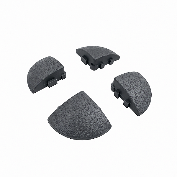 Acabamento de Canto Deck Plástico Rampa Jardim Quintal Cinza