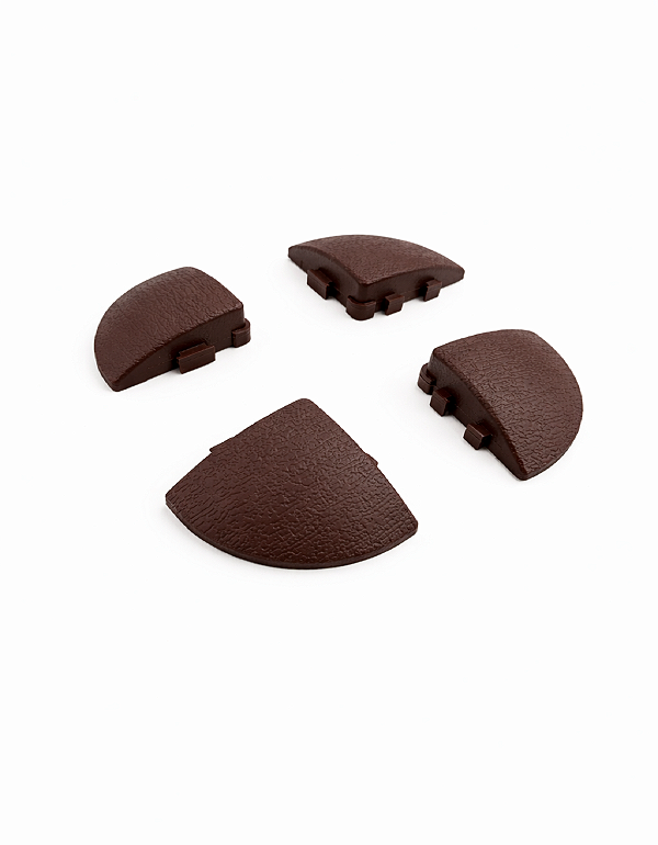 Acabamento de Canto Deck Plástico Rampa Jardim Quintal Marrom