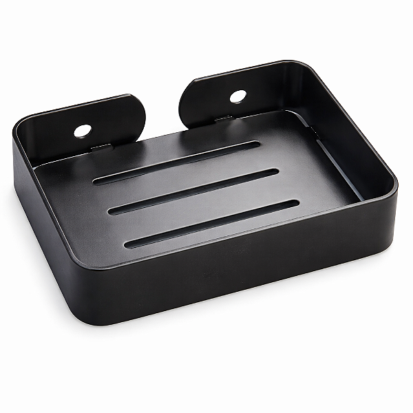 Porta Sabonete Luxo Aço Inox - Preto