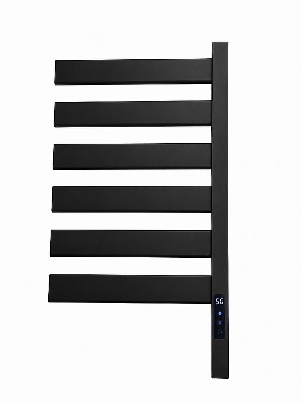 Toalheiro Elétrico 45x70 Térmico Display Digital Temporizado Moderno Lateral Preto