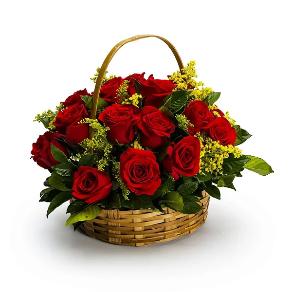 CESTA COM ROSAS