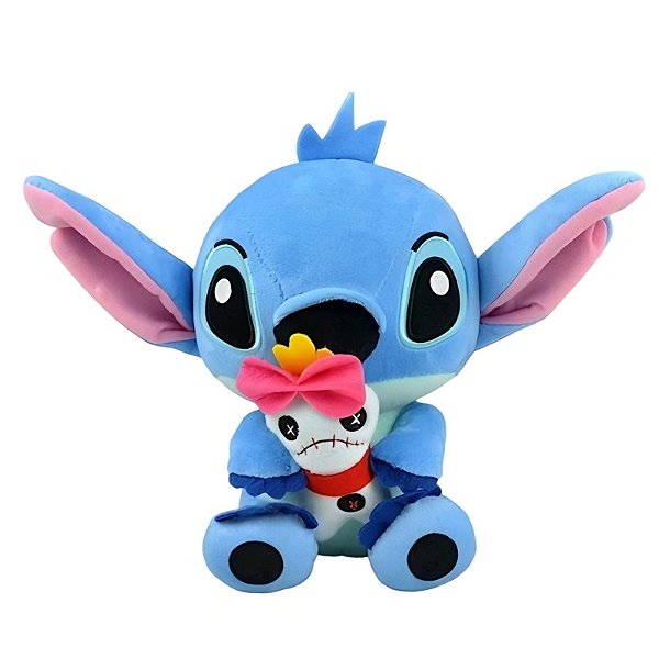 Pelúcias Stitch e Angel com Boneca Xepa 25cm