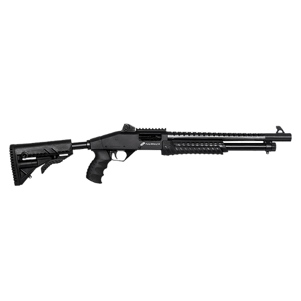 Espingarda CBC Pump Military 3.0 - Coronha Retrátil, Calibre 12GA, Tamanho 16":: A Espingarda de Potência e Versatilidade | Ghost Armas
