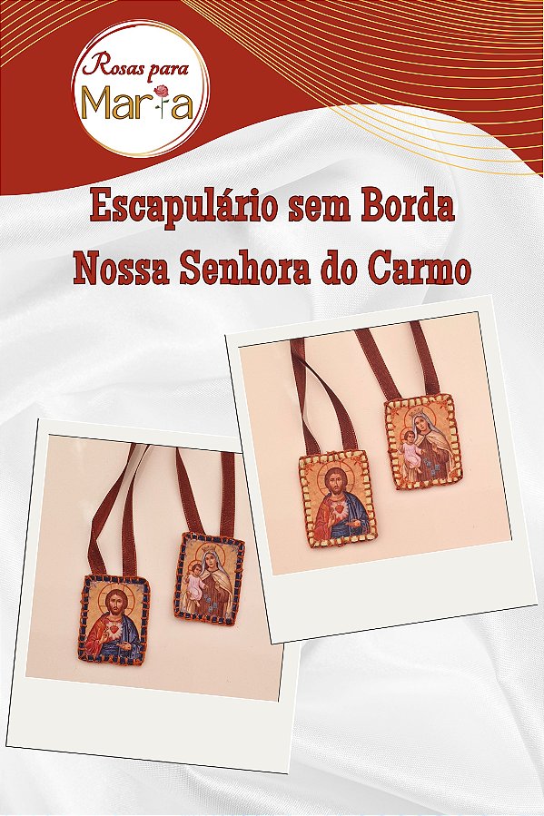 Escapulário Nossa Senhora do Carmo - Com Borda