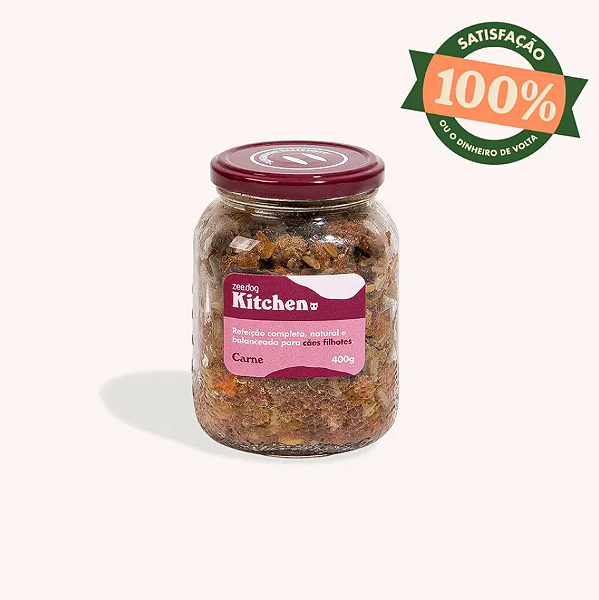 Zeedog Kitchen - Cães Filhotes Refeição Natural - Carne 400g