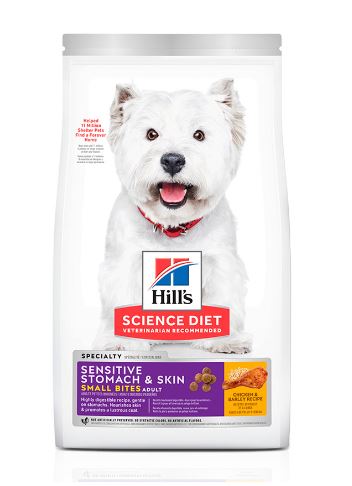 Ração Hill's Science Diet para Cães Adulto de Pele Sensível Pedaços Pequenos - 1,8 kg