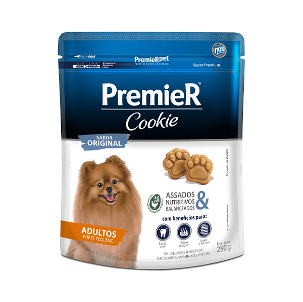 Biscoito Premier Cookie para Cães Adultos de Raças Pequenas 250g