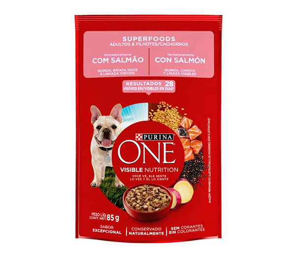 Ração Úmida Nestlé Purina One Salmão para Cães Adultos e Filhotes 85g