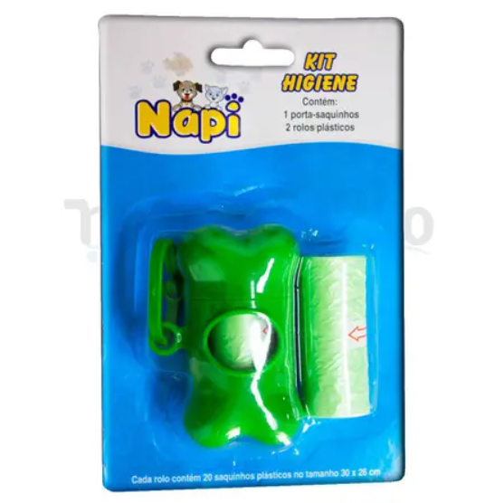 Kit Cata Caca Com Porta Saquinhos + 2 Bobinas - Napi