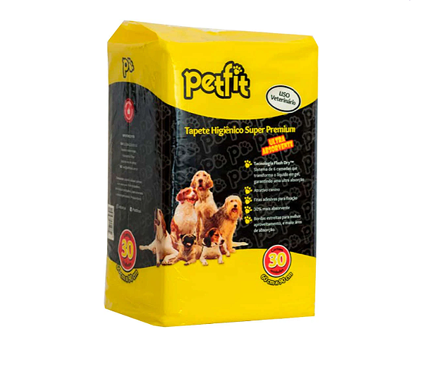 Tapete Higiênico Petfit Premium Tam  90x60 com 30 Unidades