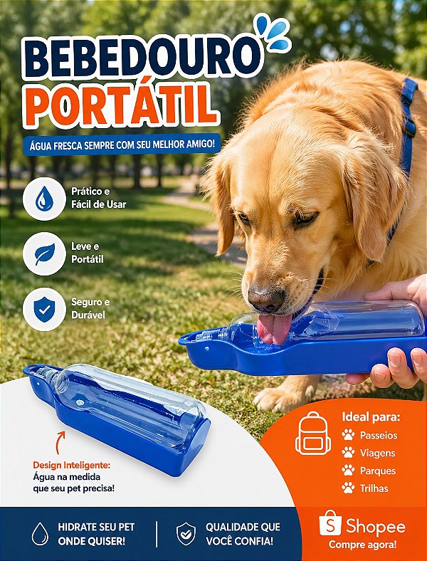 Bebedouro Portátil para Pets - PettDrink