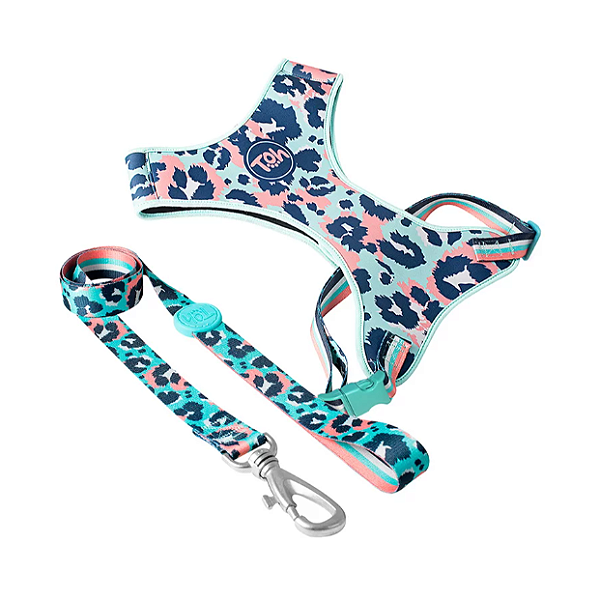 Peitoral com Guia Toh Neoprene Savana para Cães