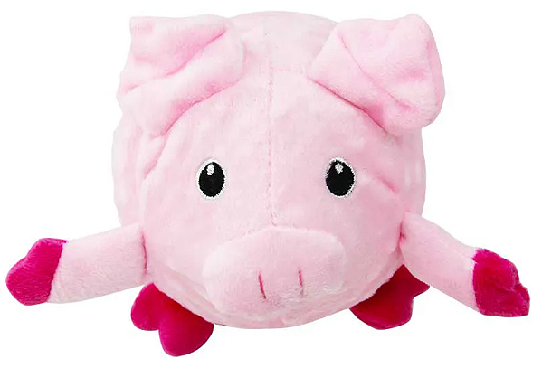 Brinquedo Bola para Cachorro Porco de Pelúcia 16cm - Pawise