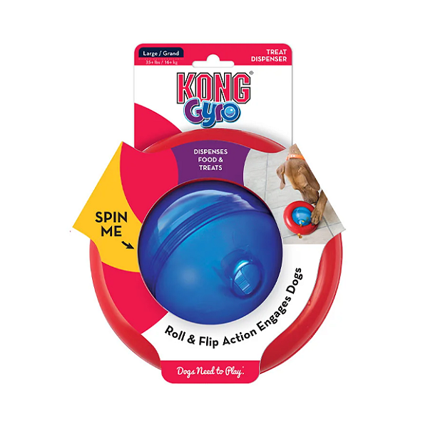 Brinquedo Kong para Cães Gyro Azul e Vermelho - Small