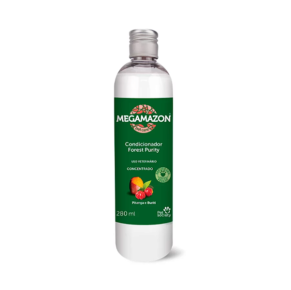 Condicionador Megamazon Forest Purity Pitanga e Buriti para Cães e Gatos 280ml